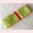 Super vintage ribbon - yellow green check. > Ribbons > Super vintage ribbon - yellow green check.