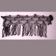 A small piece of Victorian French jet beaded fringing. > Beaded > A small piece of Victorian French jet beaded fringing.