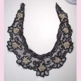 A most amazing Victorian black bead and lace collar. > Lace > A most amazing Victorian black bead and lace collar.