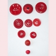 A selection of ten red vintage buttons - S6 > Buttons > A selection of ten red vintage buttons - S6
