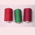 3 x large reels of Christmas coloured sewing cottons - red and green. > Sewing Cottons > 3 x large reels of Christmas coloured sewing cottons - red and green.