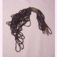 A very long length of antique iridescent bronze bugle beads