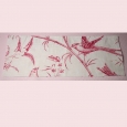 Vintage French fabric with a bird - D8 > Vintage French fabric with a bird - D8
