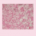 1960s pink floral 4 inch square. - B