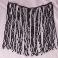 A length of Victorian long black bead fringing. > Beaded > A length of Victorian long black bead fringing.