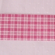 English vintage pink check cotton ribbon.