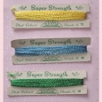 Three card of vintage rayon embroidery silk - yellow, blue and green > Embroidery Threads > Three card of vintage rayon embroidery silk - yellow, blue and green