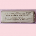 A.L. threading needles for raffia weaving