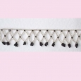 Lovely vintage clear and black beaded trim