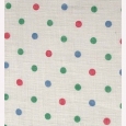 Interesting  colourful spotted vintage fabric - A70