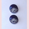 A pair of West German glass buttons - c. 1950s - JN5 > Buttons > A pair of West German glass buttons - c. 1950s - JN5