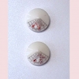 A pair of West German glass buttons - c. 1950s - JN19