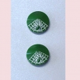 A pair of West German glass buttons - c. 1950s - JN22