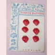 Six Kiddies strawberry buttons 1950s - S1 > Buttons > Six Kiddies strawberry buttons 1950s - S1