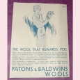Old advertising label - Patons & Baldwins wools - N9