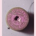 Very old wooden cotton reel - Jas Pearsalls - pink label > Sewing Cottons > Very old wooden cotton reel - Jas Pearsalls - pink label