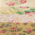 Vintage fabric Scrap bag -Vintage French floral prints. - D22