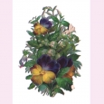 Chromo-litho print Victorian cut-out - Floral bouquet 4