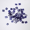 A small bag of old blue glass bugle beads.