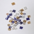 A small bag of vintage mixed colour bugle beads.